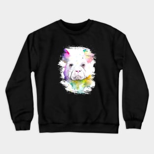 Dog Pet Animal Nature Watercolor Art Painting Crewneck Sweatshirt